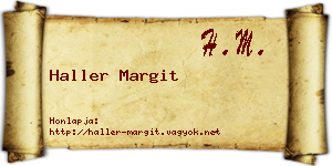 Haller Margit névjegykártya